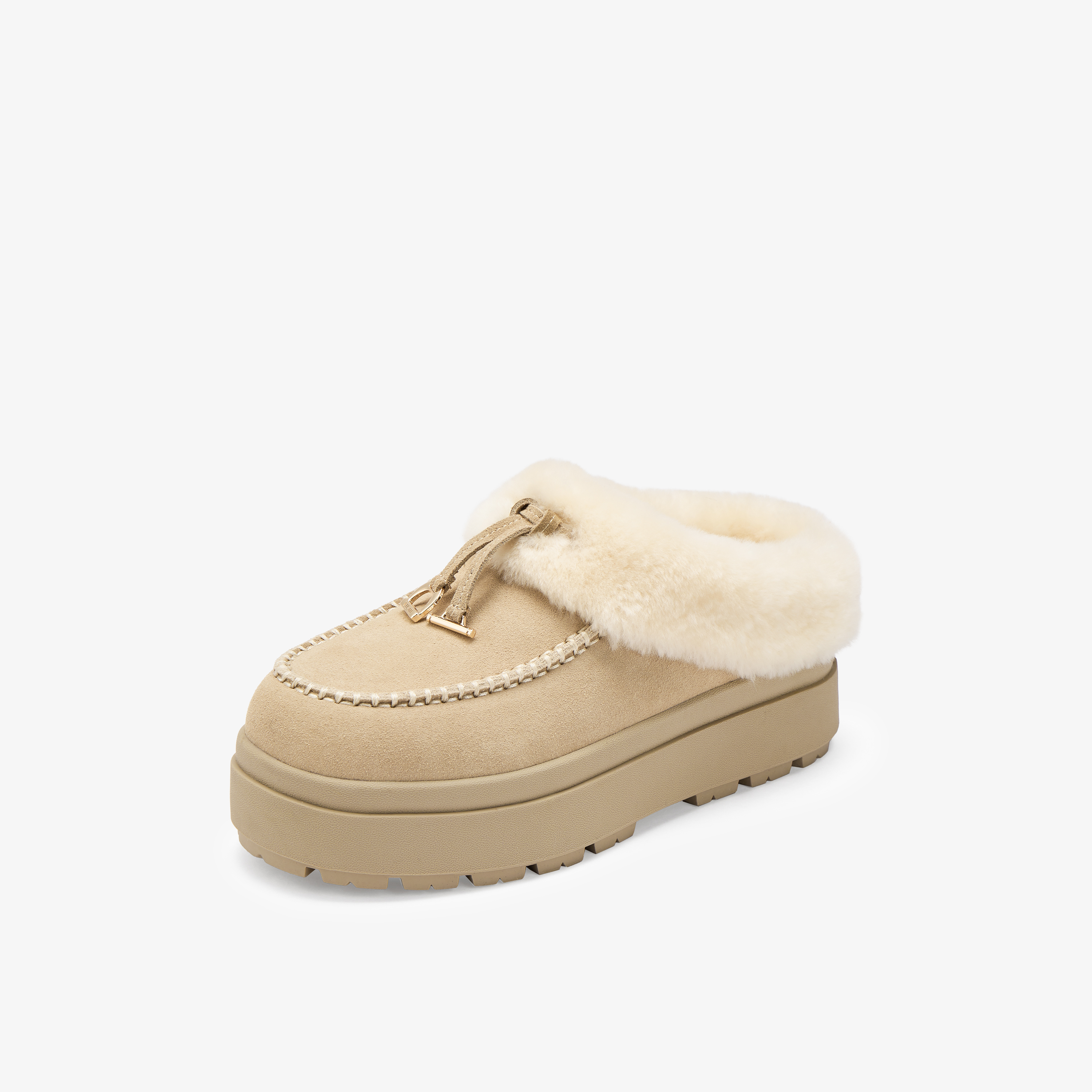 73hours女鞋厚芝士2025秋季新款圆头厚底摸勃肯鞋