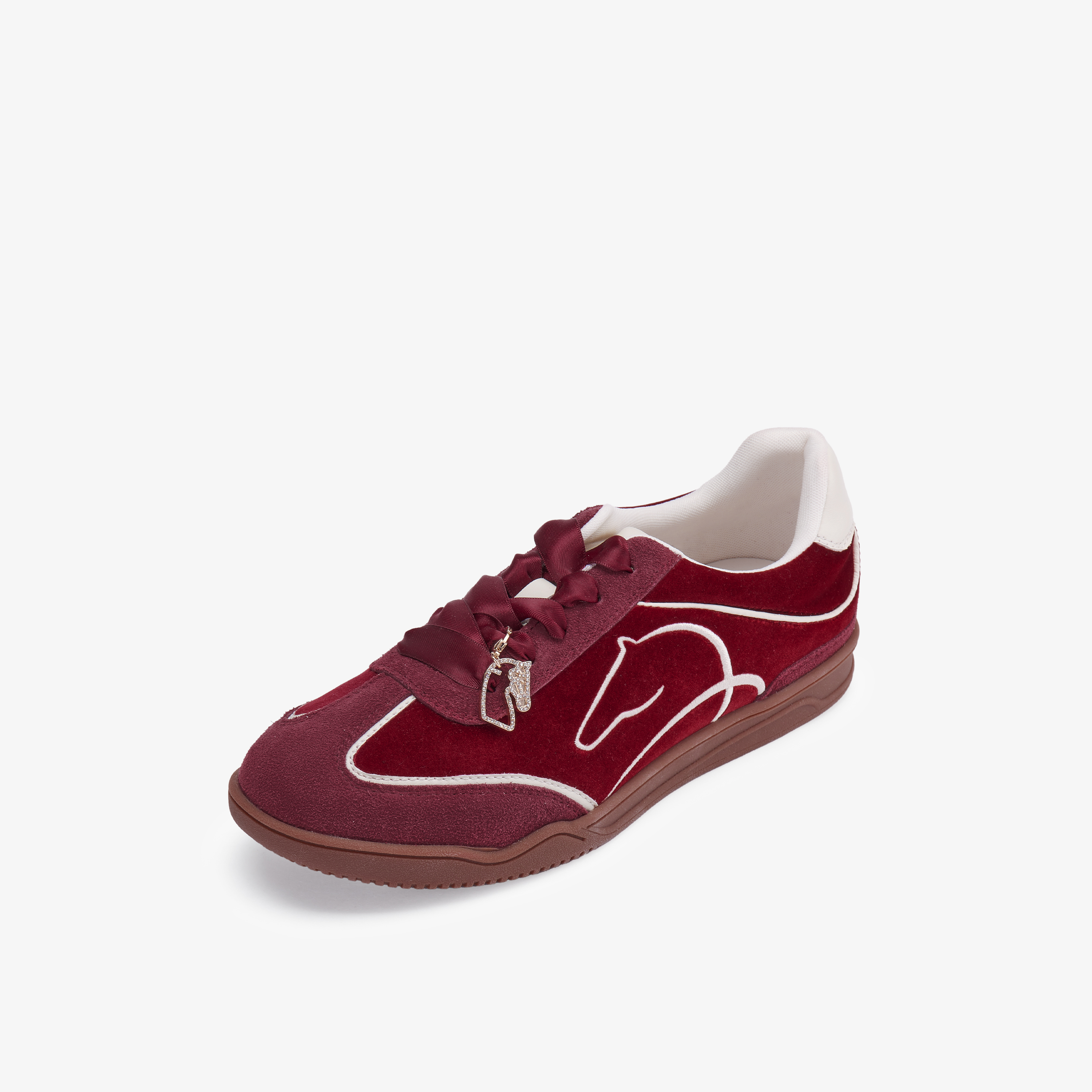 73hours女鞋马上富2026春季新款系带平底饰扣休闲鞋