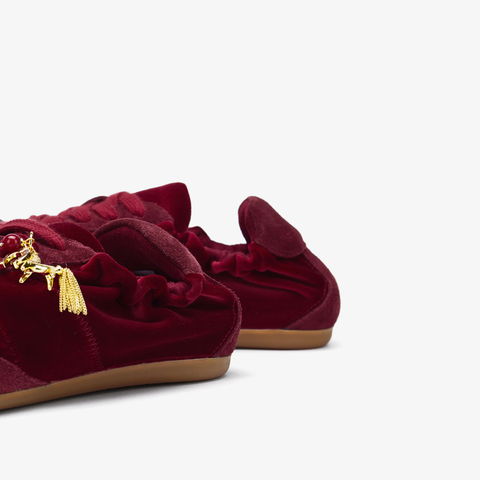 73hours女鞋假期富人马年2026春纯色系带圆头德训鞋