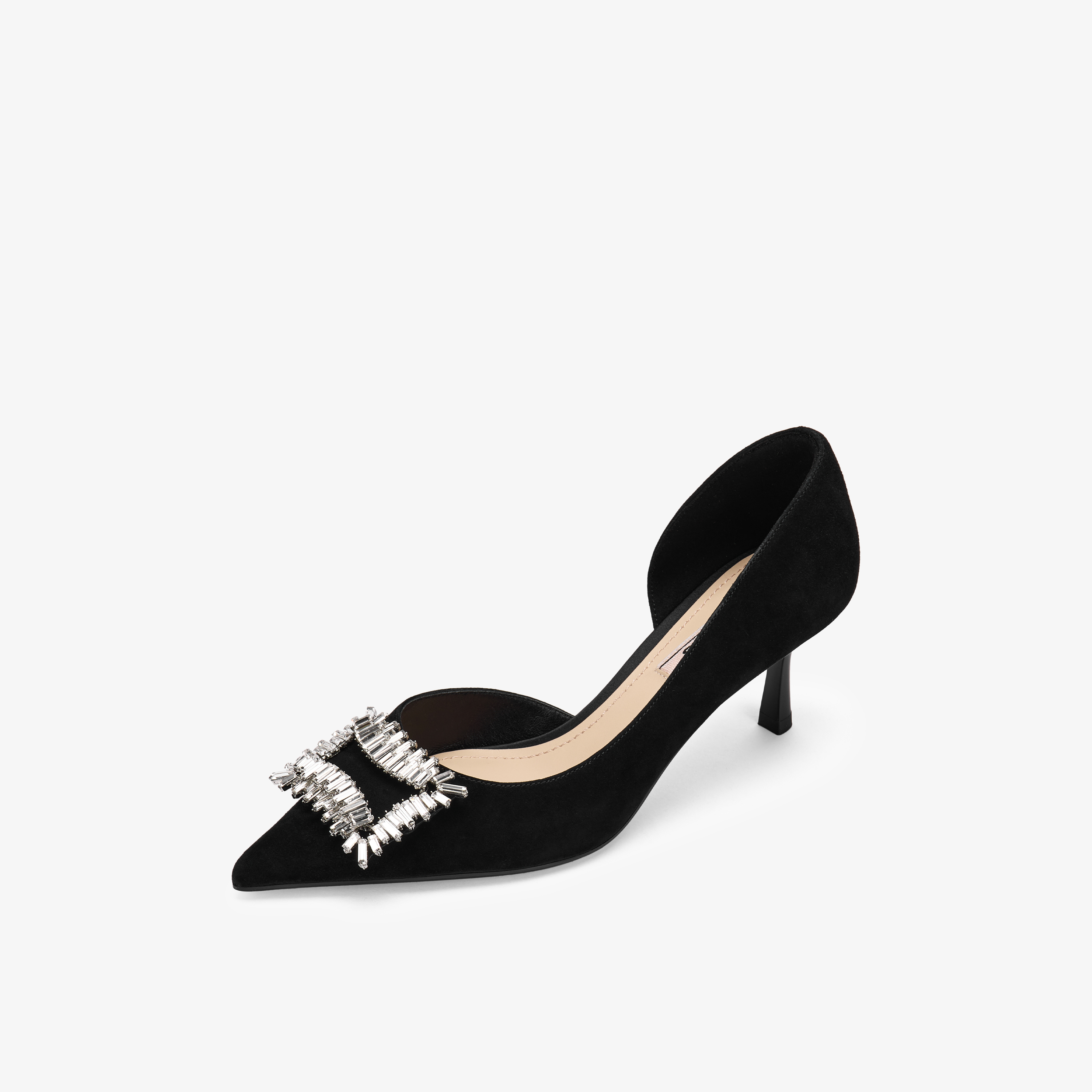 73hours女鞋递进浪漫2026春季新款尖头细跟纯色高跟单鞋