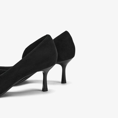 73hours女鞋递进浪漫2026春季新款尖头细跟纯色高跟单鞋