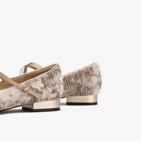 73hours女鞋一抹明亮2026春季新款平底圆头纯色玛丽珍鞋