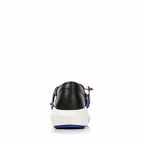 Hush Puppies/暇步士秋季专柜同款桃红/黑/墨绿织物/牛皮女休闲鞋HKP30CM6