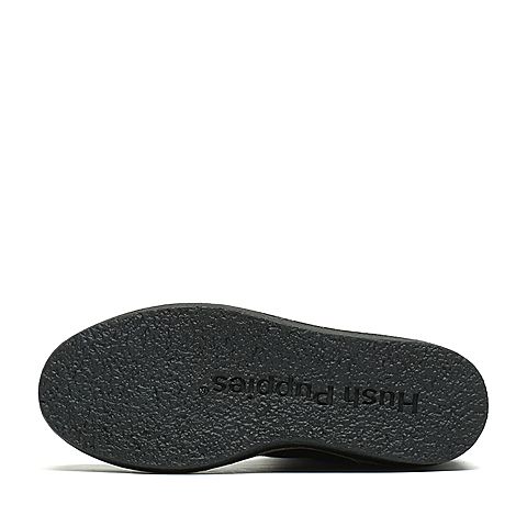 Hush Puppies/暇步士冬季专柜同款黑色牛皮/羊毛皮中筒靴女休闲靴HGH68DS6