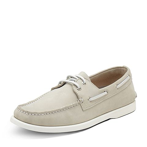 Hush Puppies/暇步士春季牛皮革磨砂舒适帆船型男休闲鞋K2D01AM7