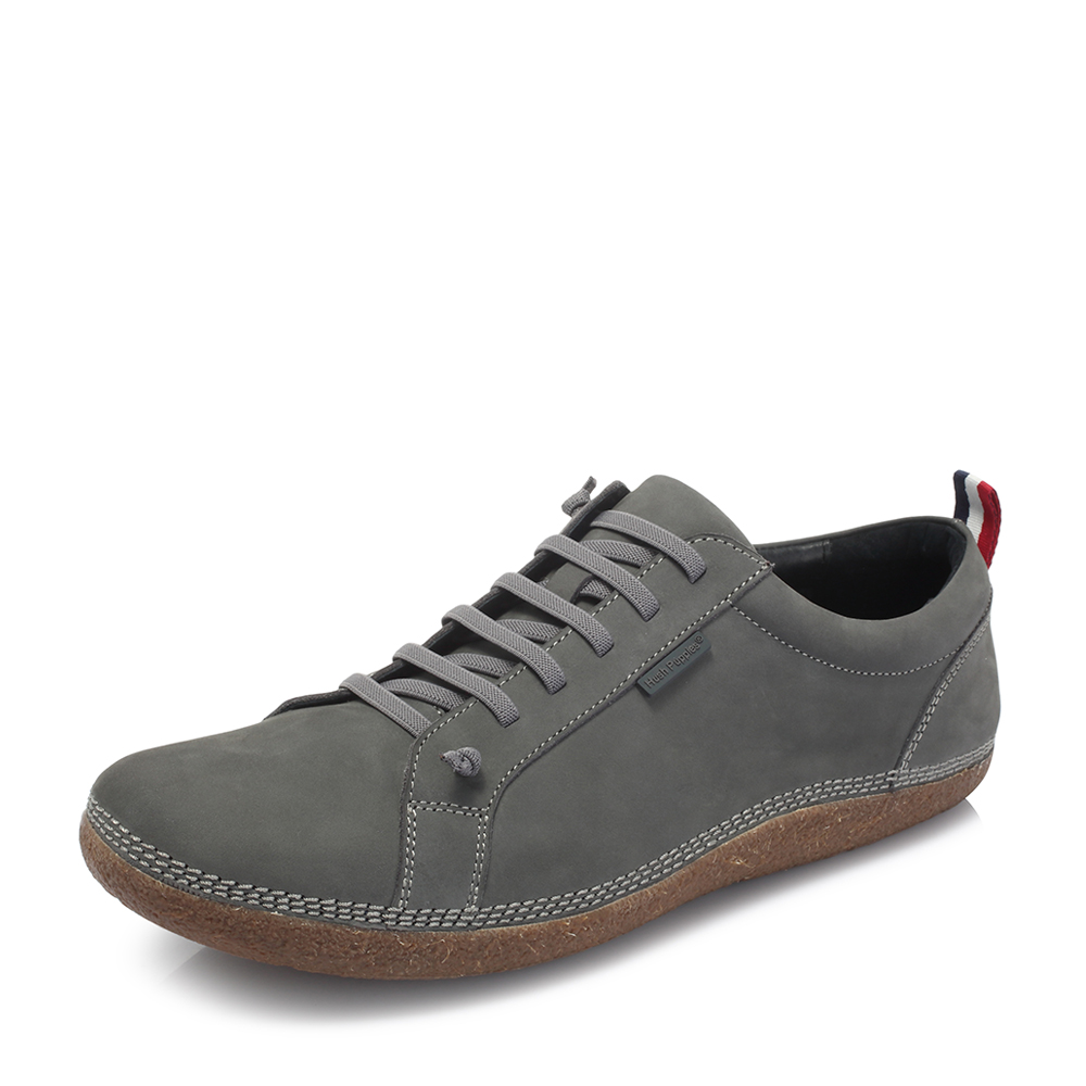 hush puppies/暇步士2018秋季新款专柜同款灰色磨砂牛皮革男休闲鞋w1d