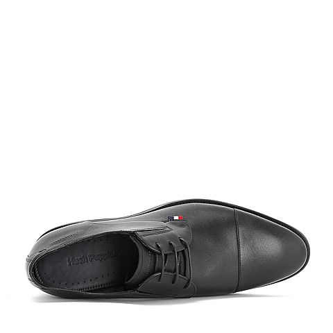 Hush Puppies/暇步士2018秋季新款专柜同款黑色牛皮革商务男皮鞋正装鞋T1A05CM8
