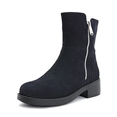 Hush Puppies/暇步士2018冬季新款专柜同款牛皮革女皮鞋N1D08DZ8