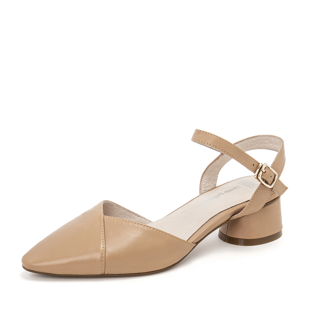 hushpuppies暇步士夏新款专柜同款尖头粗跟女凉鞋v1b06bh9