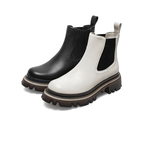 【商场同款】暇步士2022春新款时尚潮酷套筒切尔西靴厚底女靴N3M02AD2