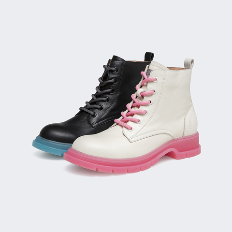 【商场同款】暇步士2022冬新款潮酷撞色街头马丁靴女靴U2U06DD2