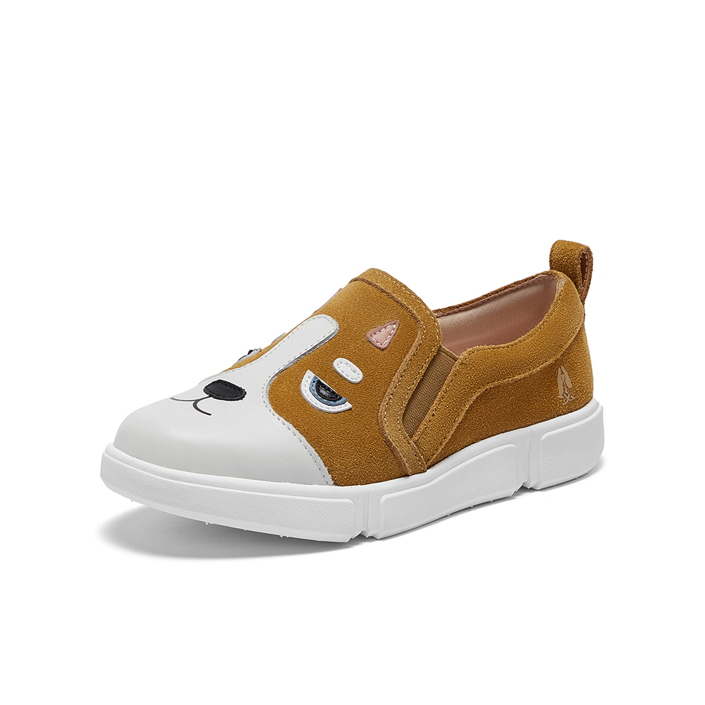 暇步士商场同款2023秋新款卡通狗狗一脚蹬中童时装皮鞋P63832CD3