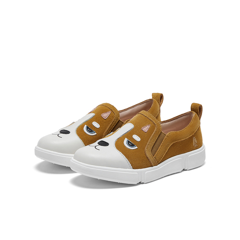 暇步士商场同款2023秋新款卡通狗狗一脚蹬中童时装皮鞋P63832CD3