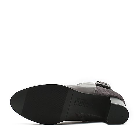 Joy&Peace/真美诗冬季专柜同款灰色牛皮女皮靴ZV922DD6