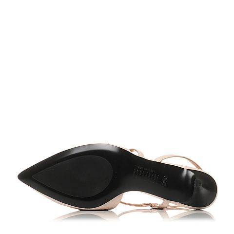 Joy&Peace/真美诗春季专柜同款浅粉色羊皮女凉鞋ZH460AH7