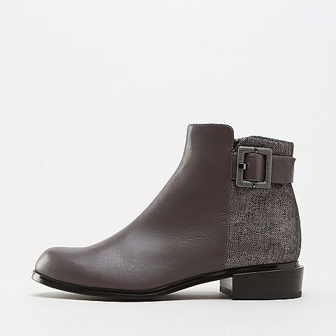 Joy&Peace/真美诗冬季时尚英伦骑士靴牛皮女式短靴ZM228DD8