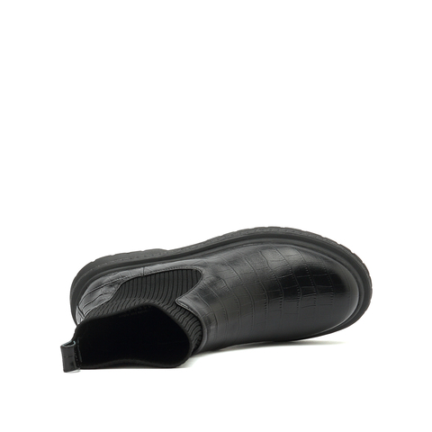 JoyPeace/真美诗冬季新款商场同款拼接英伦女短靴62805DD0