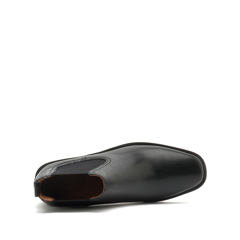 JoyPeace/真美诗冬季新款商场同款圆头拼接粗跟女靴ZHI23DD0