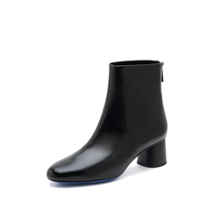JoyPeace/真美诗2021冬季新款商场同款圆头粗跟时装靴YSM21DD1