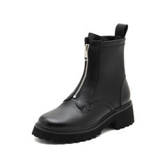 JoyPeace/真美诗2021冬季新款商场同款前拉链时装靴YQB25DZ1