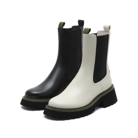 JoyPeace/真美诗2022冬季新款商场同款英伦粗跟切尔西靴YQB47DZ2