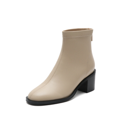 JoyPeace/真美诗2022冬季新款商场同款粗跟简约时装靴5091ADD2