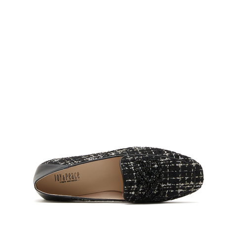 JoyPeace/真美诗2023春季新款商场同款格呢香风乐福鞋ZB263AA3