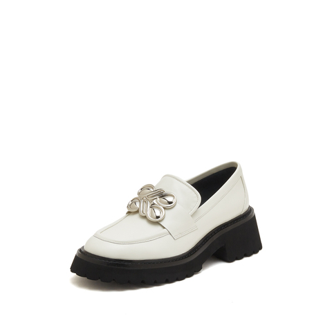 JoyPeace/真美诗2023春季新款商场同款厚底饰扣乐福鞋YQB58AA3