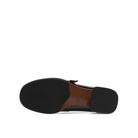 真美诗2023春季新款商场同款复古粗跟乐福鞋61803AA3