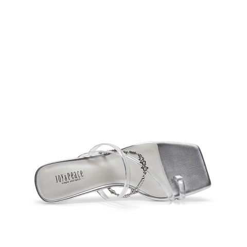 真美诗2023夏季新款商场同款透明条带胶条时装凉鞋YRB19BT3