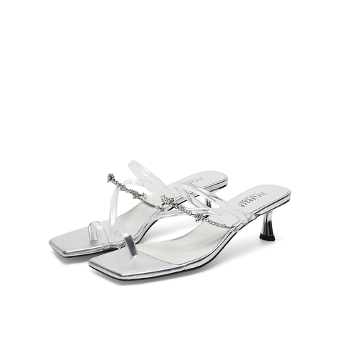 真美诗2023夏季新款商场同款透明条带胶条时装凉鞋YRB19BT3