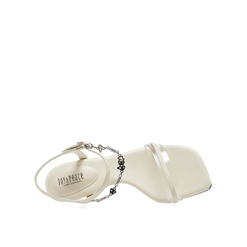 真美诗2023夏季新款商场同款链条细带高跟凉鞋YVI11BY3