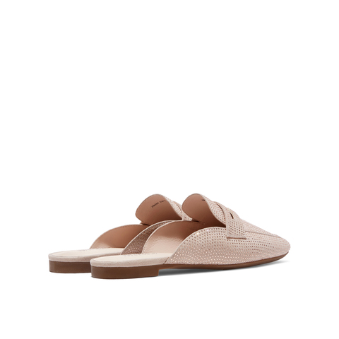 真美诗2023秋季新款商场同款烫钻休闲圆头低跟穆勒拖ZB269CH3