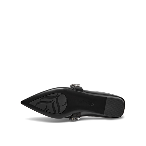 真美诗 X M Essential联名2023新款游园晶梦系列尖头水钻穆勒鞋
