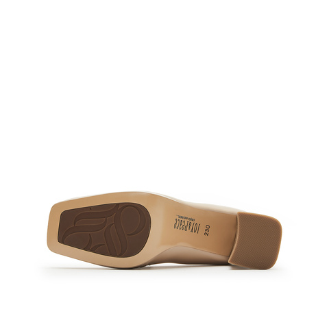 真美诗2023秋季新款商场同款高跟通勤乐福鞋YWB01CA3