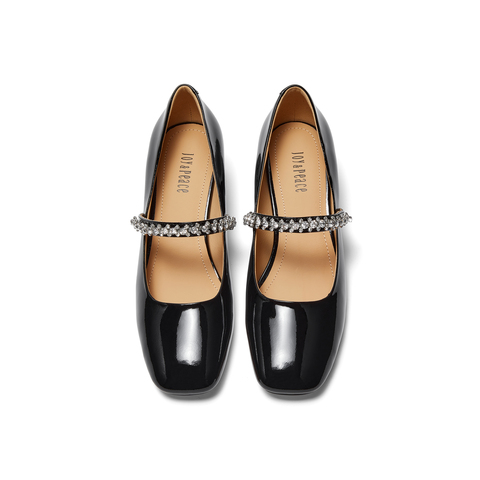 真美诗半糖主义2023秋季水钻复古玛丽珍单鞋03912CQ3