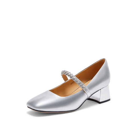 真美诗半糖主义2023秋季水钻复古玛丽珍单鞋03912CQ3