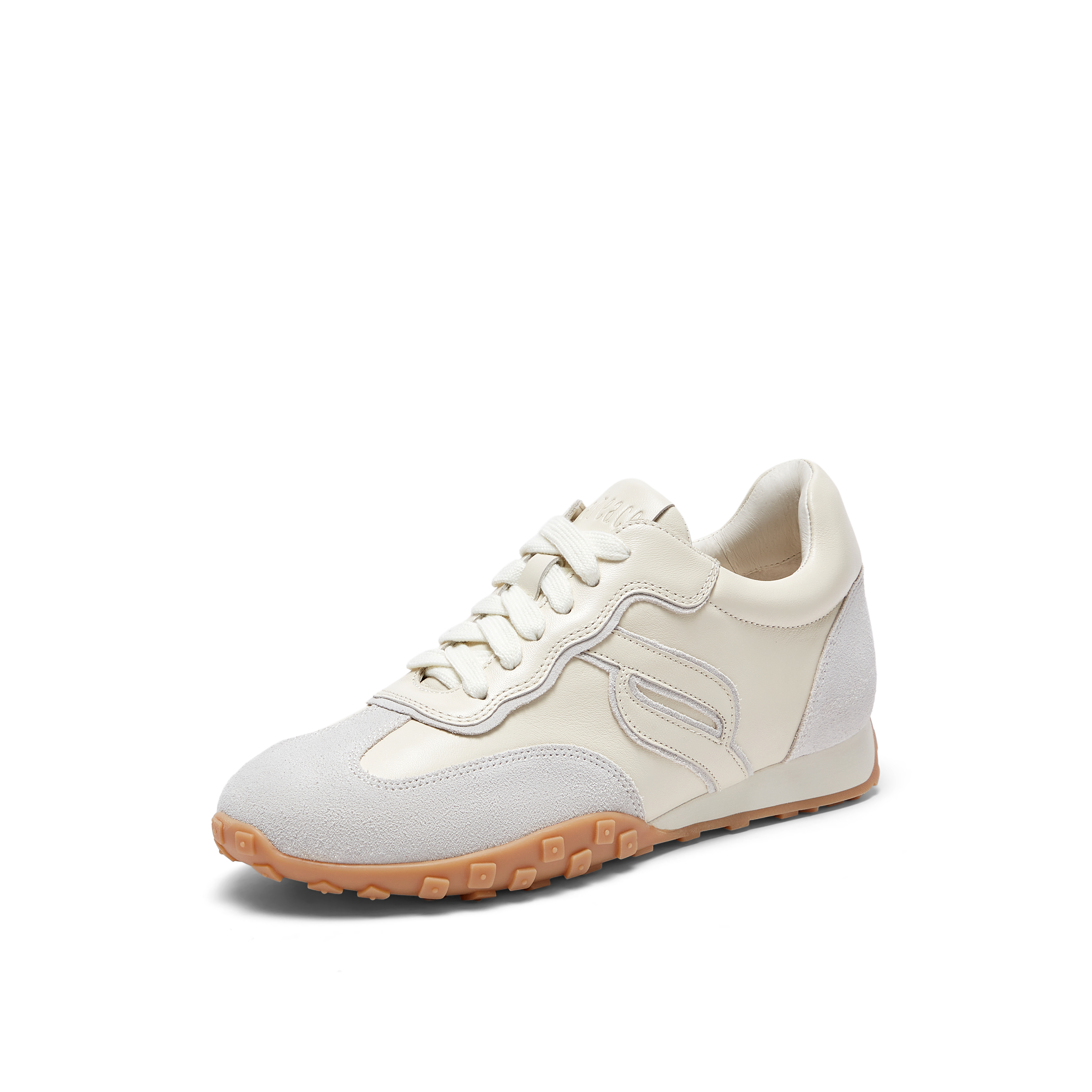 真美诗2024春季新款商场同款撞色拼接时尚休闲德训鞋YVN07AM4