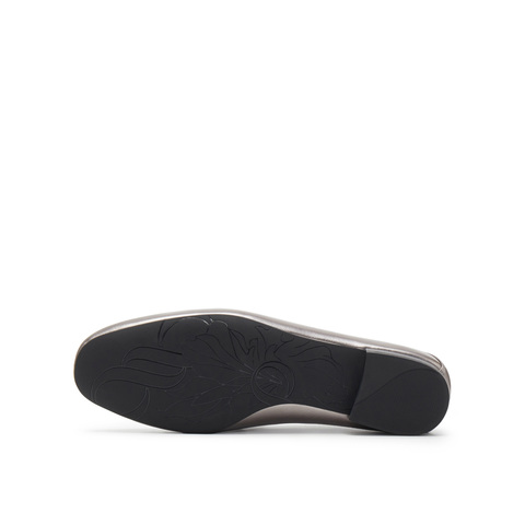 真美诗2025春季新款贴膜牛皮蛇形钻扣低跟乐福鞋女YOK75AA5