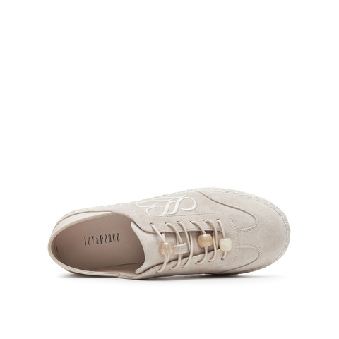 真美诗2025春季新款贴膜羊皮两穿编织渔夫德训鞋女68081AM5