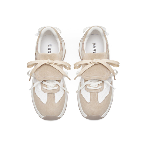 真美诗2025春季新款舒适时髦翻盖厚底老爹鞋女24525AM5