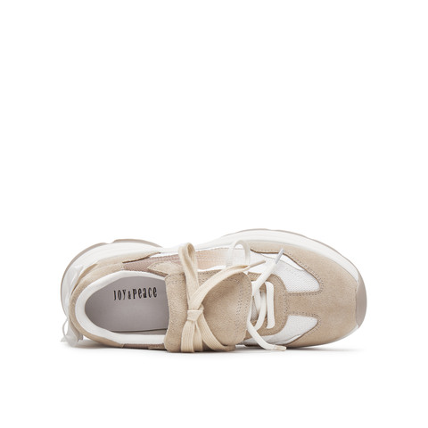 真美诗2025春季新款舒适时髦翻盖厚底老爹鞋女24525AM5