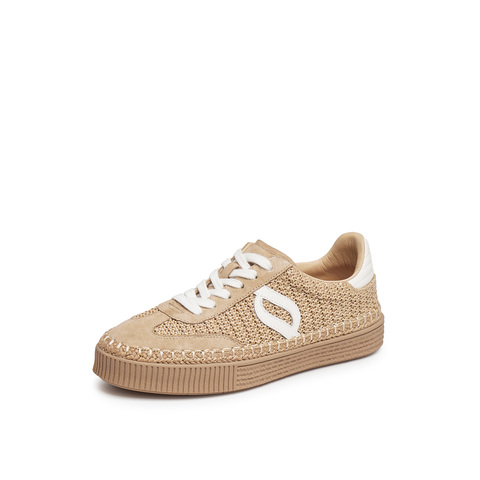 真美诗2025春季新款舒适透气自然草编休闲鞋女98973AM5