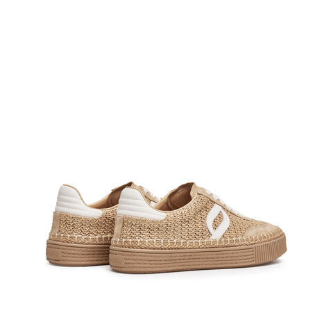 真美诗2025春季新款舒适透气自然草编休闲鞋女98973AM5