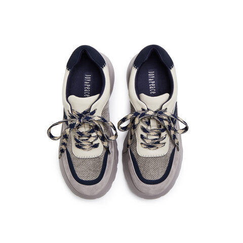 真美诗2025年秋季新款舒适时髦拼接厚底运动休闲鞋YYM27CM5