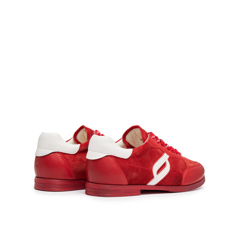 真美诗2025年秋季新款美式复古拼接时装牛剖层德训鞋女02101CM5