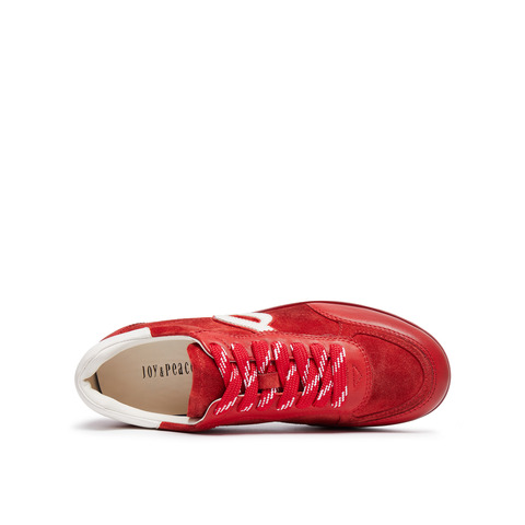 真美诗2025年秋季新款美式复古拼接时装牛剖层德训鞋女02101CM5