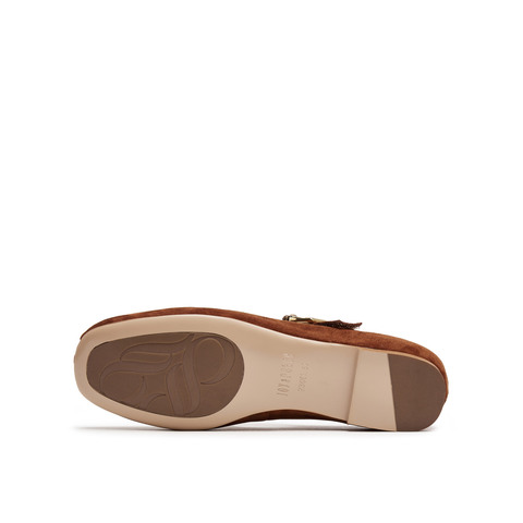 真美诗2025年秋季新款复古法式交叉细带羊皮革玛丽珍女鞋8TZ33CQ5