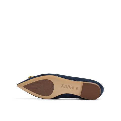 真美诗2025年秋季新款经典费尔岛毛线饰扣软糯羊绒皮单鞋YVV53CQ5