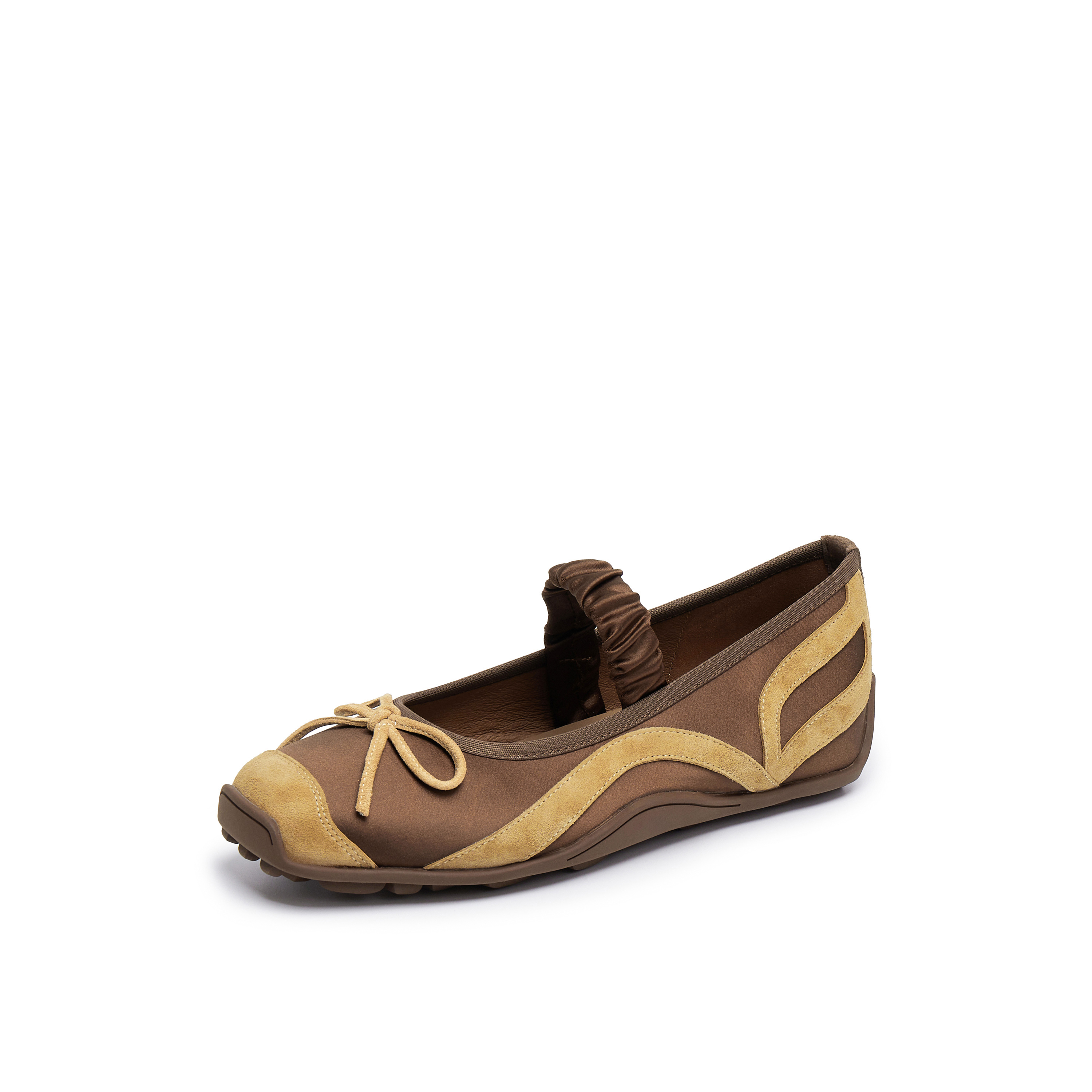 真美诗2025年秋季新款甜美俏皮蝴蝶结羊皮革玛丽珍女鞋15611CQ5